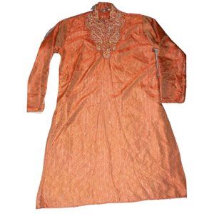 Traditional Wear First Choice Arabian Dress Intricate Beadwork & Stitching Rust